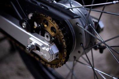 Chain, sprockets and a pair of billet adjusters
